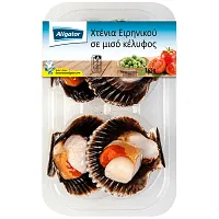 Aligator Χτένια Ειρηνικού Σε Μισό Κέλυφος Κατεψυγμένα 165gr