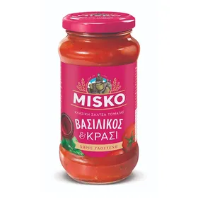 MISKO Σάλτσα Βασιλικός & Κρασί ή πιπεριές & ελιές 500γρ.