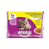 WHISKAS Τροφή Γάτας Πουλερικά Στην Κατσαρόλα 4Χ85 γρ.
