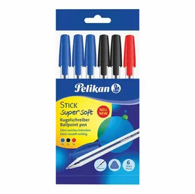 Pelikan Stick Στυλό (3 Blue/2 Black/1 Red) 6τεμ.