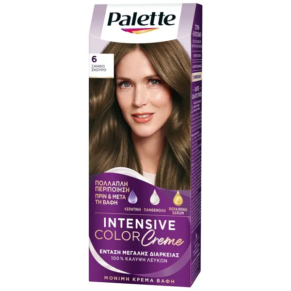 Βαφή Μαλλιών Intensive Color Cream No. 6 Ξανθό Σκούρο Palette 50 ml