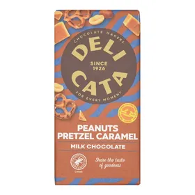 DELICATA Σοκολάτα Γάλακτος Φιστίκι Pretzel Καραμέλα 150g