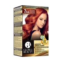 GLOW & BEAUTY Βαφή Μαλλιών Νο7.44 Έντονο Χάλκινο Κόκκινο 50ml