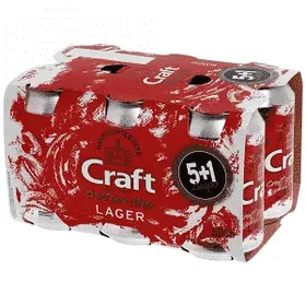 Craft Lager Μπίρα Κουτί 330ml 5+1Δώρο