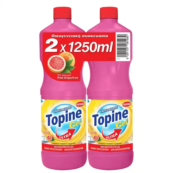Topine Gel Χλώριο Ροζ Γκρέιπφρουτ 2x1,25lt.