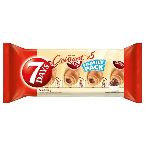 7Days Κρουασάν Με Γέμιση Κρέμα Κακάο 5X37G