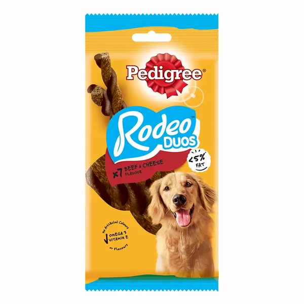 Pedigree Rodeo Duos Σνακ Σκύλου Μοσχάρι & Τυρί 7τεμ.