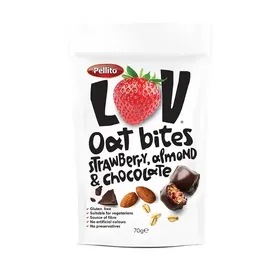 Pellito Lov Μπουκιές Βρώμης Φράουλα & Σοκολάτα Χωρίς Γλουτένη 70γρ.