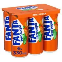 Fanta Πορτοκαλάδα Zero Χωρίς Ζάχαρη 6x330ml