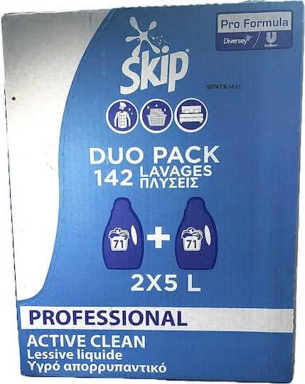 σκόνη ρούχων 77μεζ 5005γρ / υγρό 84μεζ 3780ml