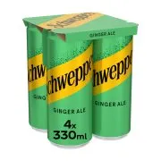 SCHWEPPES Mixer Ginger Ale 4x330ml
