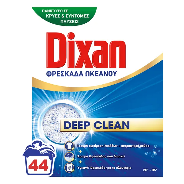 DIXAN σκόνη ρούχων 44μεζ / υγρό 48μεζ