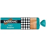 Κατσέλης Ψωμί Τοστ Σταρένιο Κανονικές Φέτες 720gr