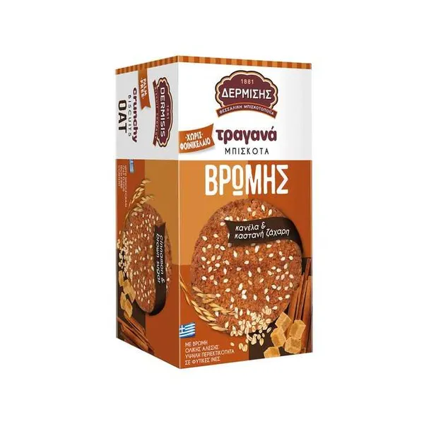 μπισκότα βρώμης (με μέλι / κανέλα & καστανή ζάχαρη 180γρ / καρύδα 160γρ)