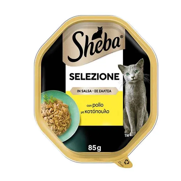 SHEBA Γατοτροφή Selezione Κοτόπουλο σε Σάλτσα 85g