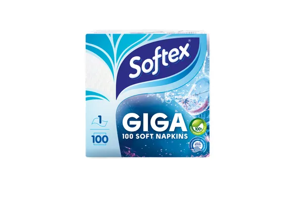 Softex® χαρτοπετσέτες Giga 100 φυλλα, απορροφητικές & δυνατές