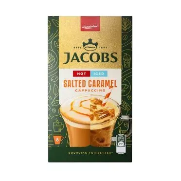 JACOBS CAPPUCCINO SALTED CARAMEL ΣΤΙΓΜΙΑΙΟΣ ΚΑΦΕΣ 8ΤΜΧ, 142,4 ΓΡ