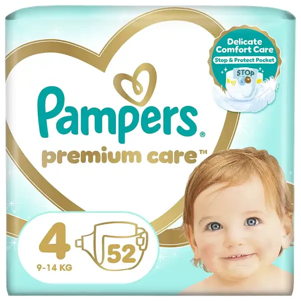 PAMPERS premium care jumbo No4 52τεμ.