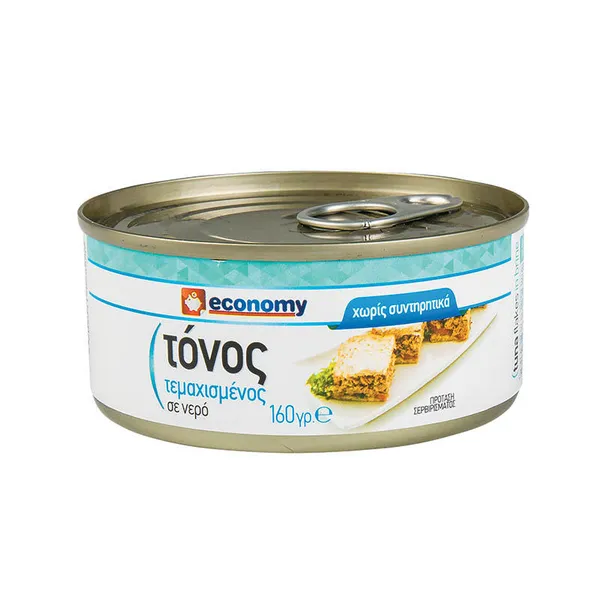τόνος τεμαχισμένος σε λάδι ή νερό