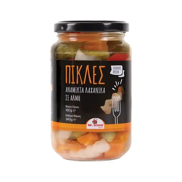 MrGrand Πίκλες Στρ.Βάρος 180γρ. Καθ.Βάρος 340γρ.