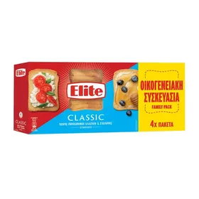 Φρυγανιές σταρένιες ELITE χωρίς αλάτι 4x125gr