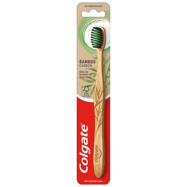 COLGATE Οδοντόβουρτσα Bamboo Carbon Μαλακή 1 Τεμάχιο