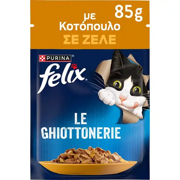 Purina Felix Γατοτροφή Κοτόπουλο Σε Ζελέ 85γρ.