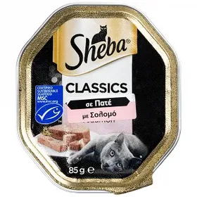 Sheba Δισκάκι Γάτας Πατέ Με Σολωμό 85gr