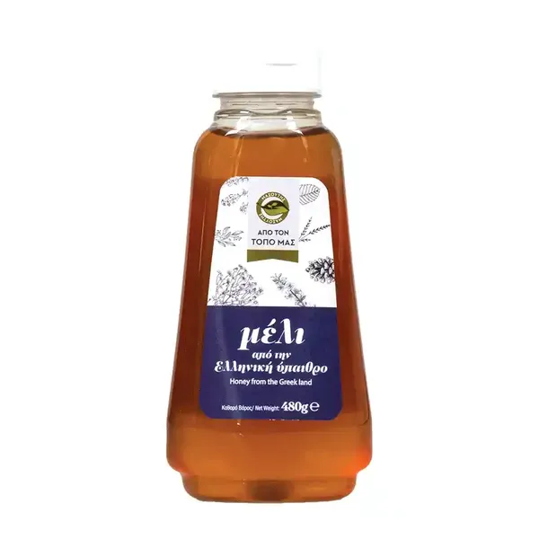Μέλι ελληνικό ΜΑΣΟΥΤΗΣ ΑΠΟ ΤΟΝ ΤΟΠΟ ΜΑΣ ροής 480γρ.