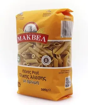 ολικής άλεσης με βρώμη 500γρ (σπαγγέτι Νο6 / πέννες ριγέ)