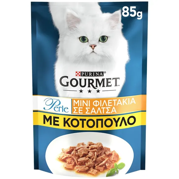 Γατοτροφή Gourmet Perle Κοτόπουλο 85g