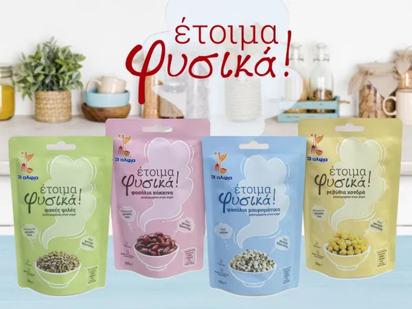 έτοιμα φυσικά! όσπρια μαγειρεμένα στον ατμό φακές ψιλές ή ρεβύθια χονδρά ή φασόλια μαυρομάτικα ή κόκκινα 180γρ.