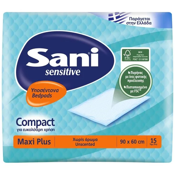 Υποσέντονα ακράτειας Sani Sensitive 15 τεμ