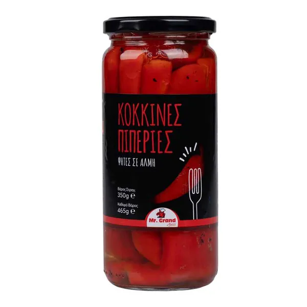 Πιπεριές κόκκινες ψητές ΕΔΕΜ στρ.β. 350γρ. κ.β. 450γρ.