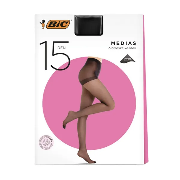 Bic Καλσόν 15D Medias Μαύρο Large