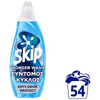 Skip Απορρυπαντικό Πλυντηρίου Ρούχων Υγρό Anti Odor Prot. Wonder 54Μεζ