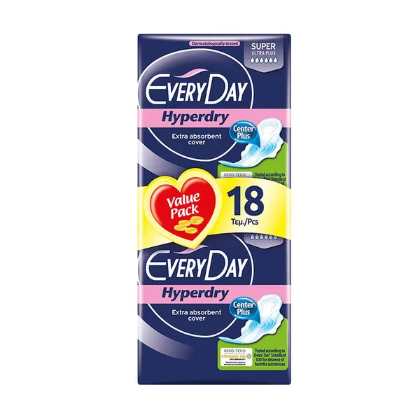 EVERYDAY Hyperdry Super - 18τεμ. Σερβιέτες