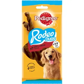 PEDIGREE Τροφή Σκύλου Rodeo Σνακ Μοσχάρι & Τυρί 7τεμ