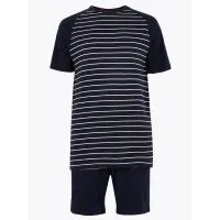 Σετ Πιτζάμας Μπλε Ναυτικό Βαμβακερό Ριγέ S Marks & Spencer