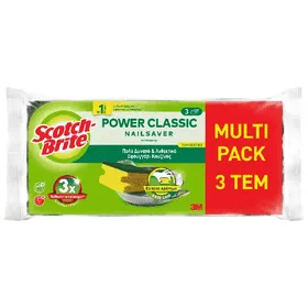 SCOTCH BRITE σφουγγάρι κουζίνας nailsaver 3τεμ.