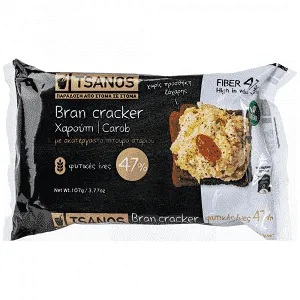 Tsanos Bran Crackers Με Χαρούπι 107gr