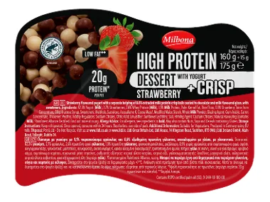 Επιδόρπιο γιαουρτιού High Protein διπλό ιαούρτι υψηλής περιεκτικότητας σε πρωτεΐνες με γεύση φράουλα 175 g