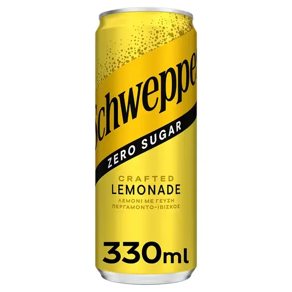Schweppes Λεμονάδα Περγαμόντο & Ιβίσκος Χωρίς Ζάχαρη 330ml.
