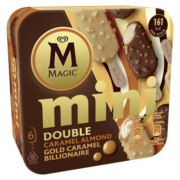 Παγωτό Mini Double Gold Caramel Magic (6x55 ml)