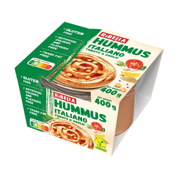 hummus Italiano με ντομάτα και σκόρδο