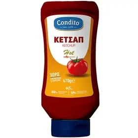 Condito Κέτσαπ Hot Χωρίς Γλουτένη 470γρ.