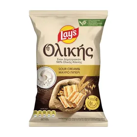 LAY'S ΟΛΙΚΗΣ SOUR CREAM & ΜΑΥΡΟ ΠΙΠΕΡΙ 95G
