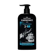 PAPOUTSANIS Karavaki Aφρόλουτρο Men 3σε1 Ocean Force Αντλία Vegan 550ml