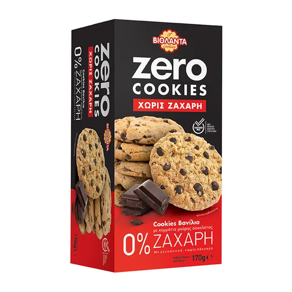 Μπισκότα zero cookies ΒΙΟΛΑΝΤΑ με βανίλια ή κακάο 170gr
