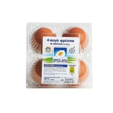 ΧΡΥΣΑ ΑΥΓΑ ΦΡΕΣΚΑ 4x63g